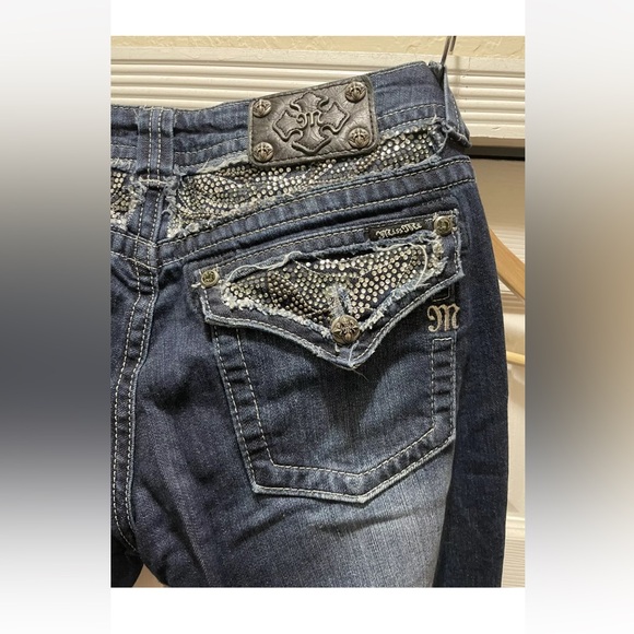 MissMe bootcut zebra rhinestones , size 32 - Picture 3 of 9
